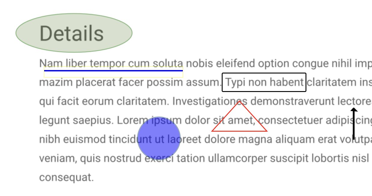 Drawing tools and shapes example