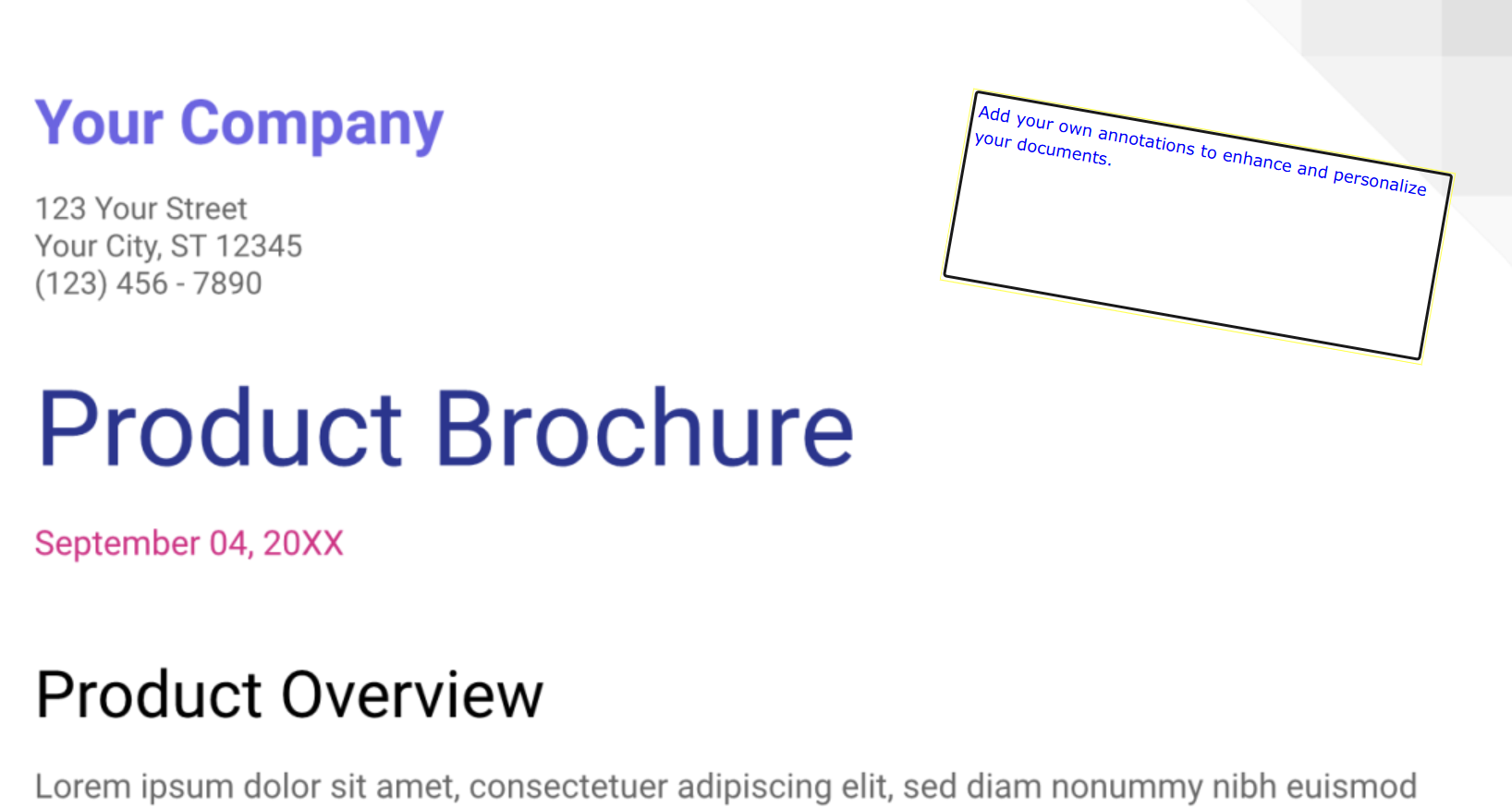Text-based annotations example