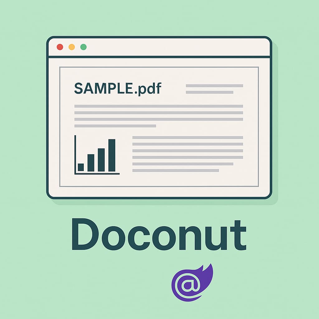 Doconut document viewer illustration